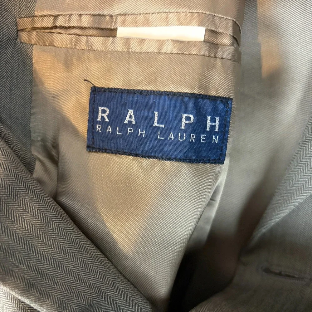 Ralph Ralph Lauren Blazer 44 Reg Mens Gray Wool Cashmere 2 Button Sport Coat
